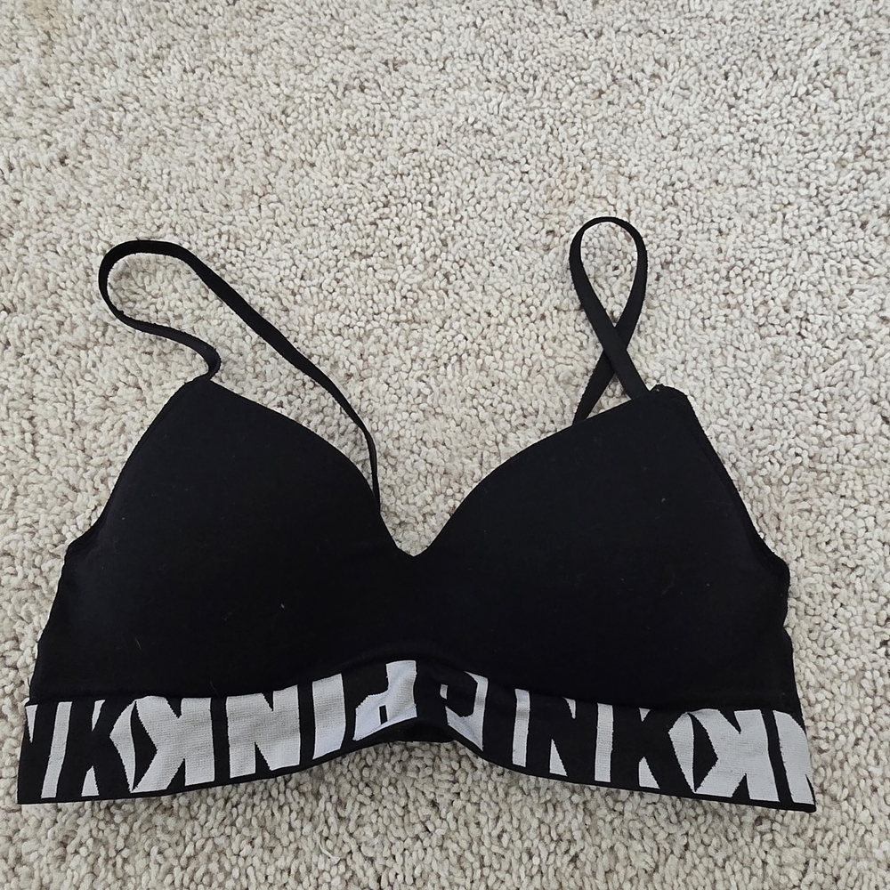 Victoria's Secret Black and Pink Bralette